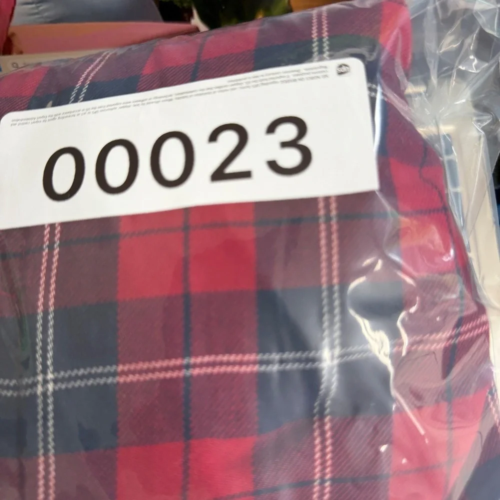 Club Room Mens Shirt Jacket XL Red Blue Plaid Quilted Lined Flannel Cotton Blend